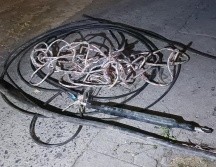 El hombre fue detenido mientras cometía el robo de cable de cobre. ESPECIAL