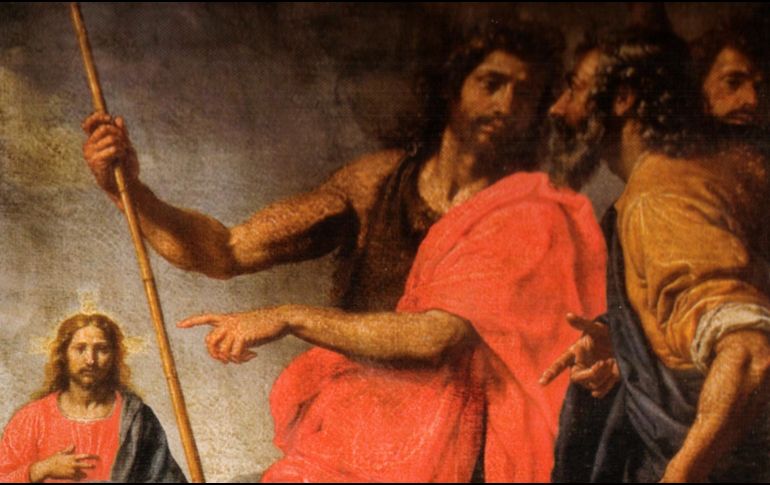 «Estaba Juan el Bautista con dos de sus discípulos, y fijando los ojos en Jesús, que pasaba, dijo: 