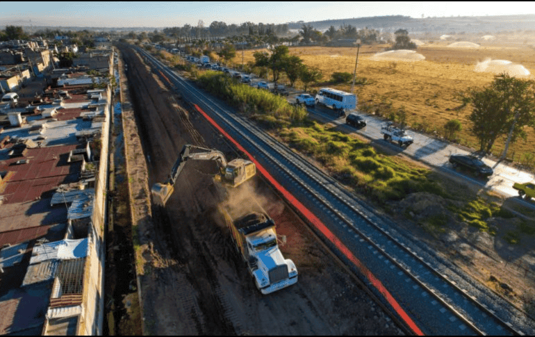 La construcción de la Línea 4 del Tren Ligero a Tlajomulco va avanzando. EL INFORMADOR/ ARCHIVO.