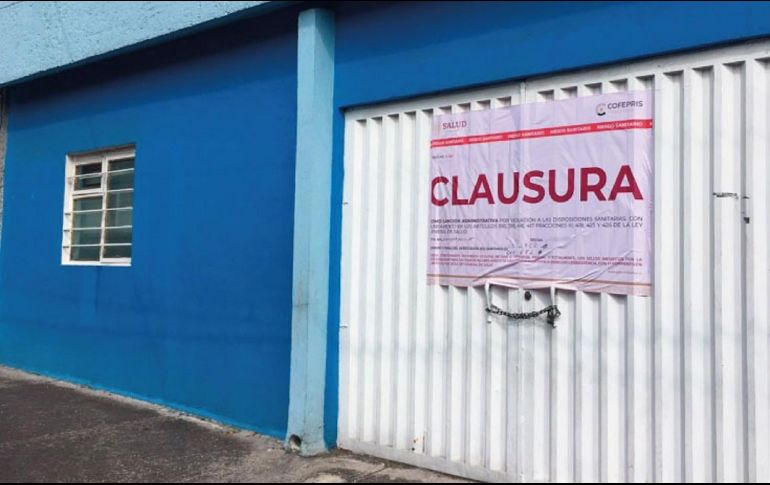 Ocho fueron clausurados de manera total y definitiva, y dos de manera temporal. ESPECIAL / COFEPRIS