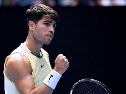 Alcaraz es el tenista 22 en la historia en disputar los octavos de final en los “cuatro grandes”. EFE/J. Carrett