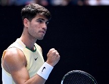 Alcaraz es el tenista 22 en la historia en disputar los octavos de final en los “cuatro grandes”. EFE/J. Carrett