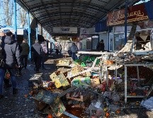 Otras 25 personas resultaron heridas en el ataque en el suburbio de Tekstilshchik, entre ella dos niños, dijo Denis Pushilin, líder de las autoridades nombradas por Rusia en Donetsk. EFE / A. Guerra