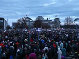a manifestación fue una de docenas en todo el país el fin de semana que atrajo a cientos de miles de personas en total. EFE / F. Singer
