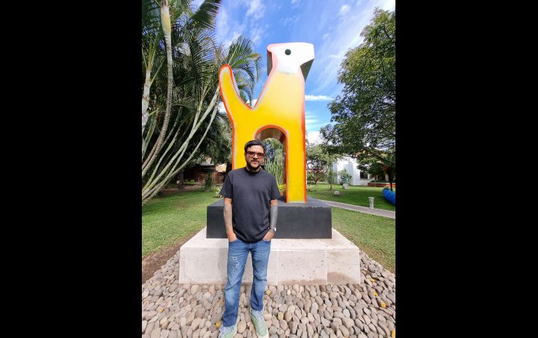 El artista plástico, Simon Cruz develará el próximo 8 de febrero la escultura “Lucas” en el hotel boutique El Jardín de en medio. EL INFORMADOR / K. Esparza