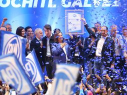 El Comité Ejecutivo Nacional del PAN entregó este sábado a Xóchitl Gálvez Ruiz la constancia como candidata a Presidenta de la República. X / @AccionNacional