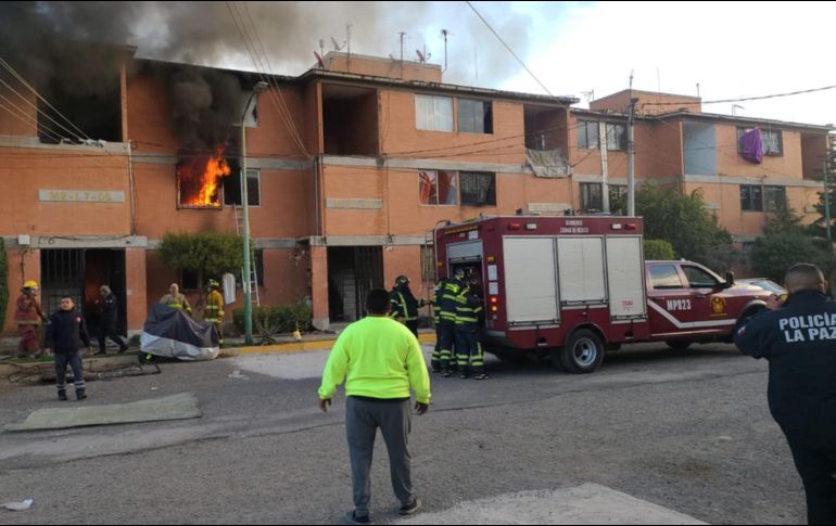 El hecho ocurrió en un departamento de la unidad habitacional Tepozanes, localizada en el municipio de Los Reyes La Paz. X / @SGIRPC_CDMX