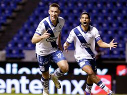 Santiago Ormeño en festejo de gol. La Franja dejó en el sótano a los Cañoneros. IMAGO7/M. Novo