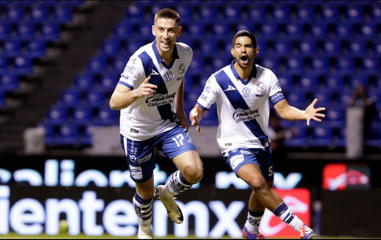 Santiago Ormeño en festejo de gol. La Franja dejó en el sótano a los Cañoneros. IMAGO7/M. Novo