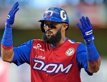 Emilio Bonifacio, de República Dominicana, festeja luego de batear un sencillo ante Nicaragua. AP/W. Lee