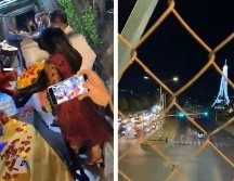El puente estaba adornado con luces, flores, globos y hasta una alfombra roja; hubo mariachi. ESPECIAL