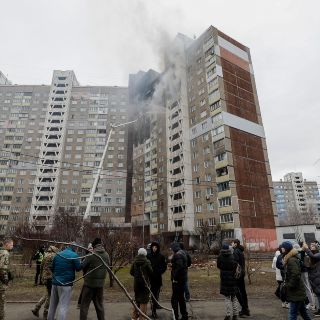 Rusia ataca Kiev con misiles y drones durante la visita del jefe diplomático de la UE