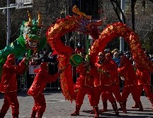 Danza del dragón en el templo de Dongyue, Pekín. AP/A. Wong