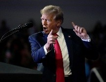El candidato presidencial republicano, el expresidente Donald Trump, habla en un mitin en la Coastal Carolina University, en Conway, Carolina del Sur. AP/M. Balce.