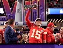 Mahomes se convierte en el cuarto quarterback titular en ganar tres Super Bowls. AP/ J. Locher.