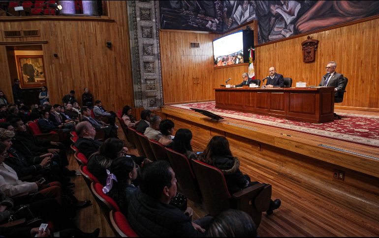 El rector de la Universidad de Guadalajara, Ricardo Villanueva Lomelí, destacó que con la ampliación del presupuesto permitirá  reactivar la obra del Museo de Ciencias Ambientales.  EL INFORMADOR/ H. Figueroa.