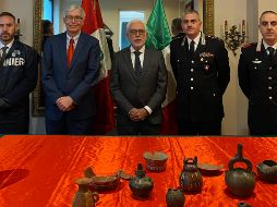 El pasado año, Italia también devolvió a Ecuador y Perú otros objetos arqueológicos prehispánicos en el marco de la llamada operación “ACHEI”. EFE/ Carabineros
