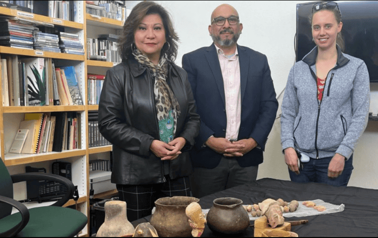 Los objetos arqueológicos fueron entregados por un particular al DAC de Nuevo México. ESPECIAL/INAH
