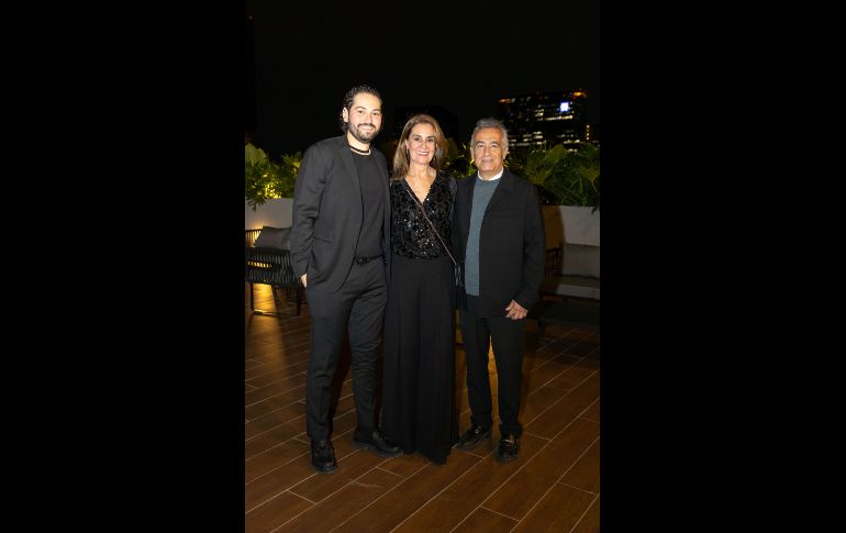 Luis Fernando López, Bertha Pacheco y Julio Uriarte. GENTE BIEN JALISCO/ Christian Pérez