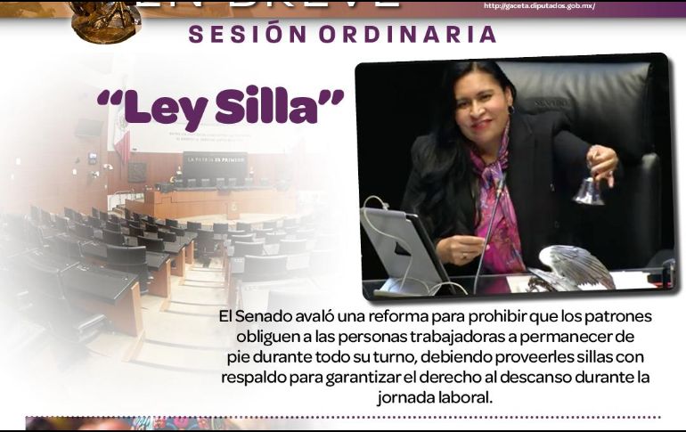 La Ley Silla fue avalada de forma unánime con un total de 82 votos, y remitida a la Cámara de Diputados. X/@senadomexicano.