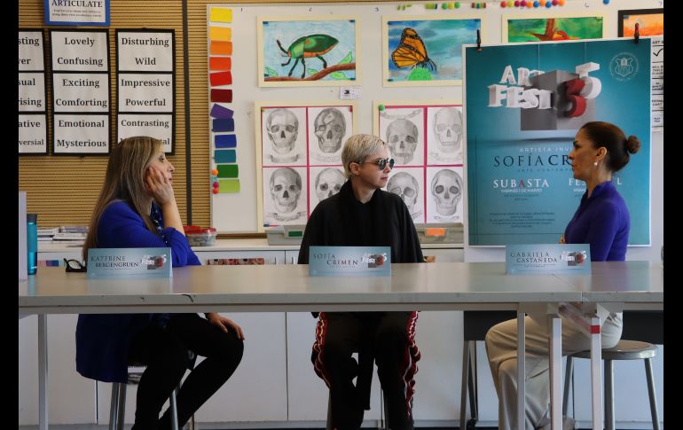 Durante la conferencia de prensa estuvieron presentes Gabriela Castañeda, coordinadora de Art Fest; la artista Sofía Crimen y Katerine Bergengruen, directora de Manifesto. CORTESÍA