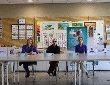Durante la conferencia de prensa estuvieron presentes Gabriela Castañeda, coordinadora de Art Fest; la artista Sofía Crimen y Katerine Bergengruen, directora de Manifesto. CORTESÍA