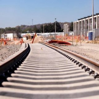 Así lucen los primeros metros de vía de la Línea 4 a Tlajomulco