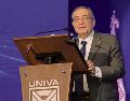 Francisco Ramírez Yáñez. Durante su discurso del informe anual de la UNIVA. ESPECIAL