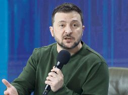 Volodimir Zelenski, en el foro “Año Ucrania 2024” en Kiev, tras el segundo aniversario de la invasión rusa. EFE