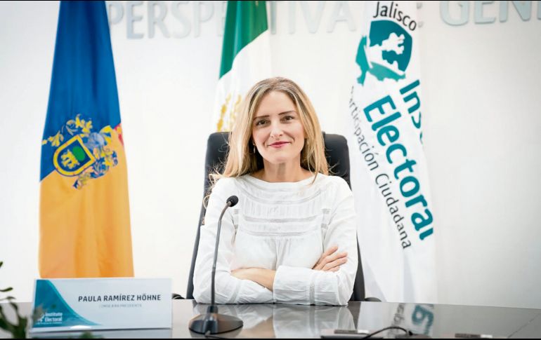 Paula Ramírez, consejera presidenta del IEPC, encabeza un equipo de cinco mil personas que trabajan en el proceso electora. ESPECIAL