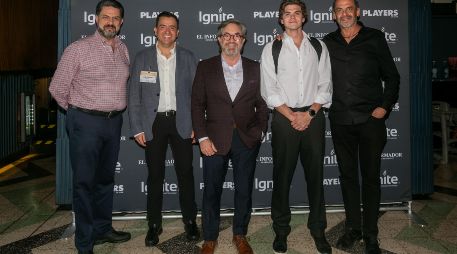Eduardo Gutiérrez, Luis Aguirre, Eduardo Caccia, Diego García y Ramón García Márquez. GENTE BIEN JALISCO/ Jorge Soltero