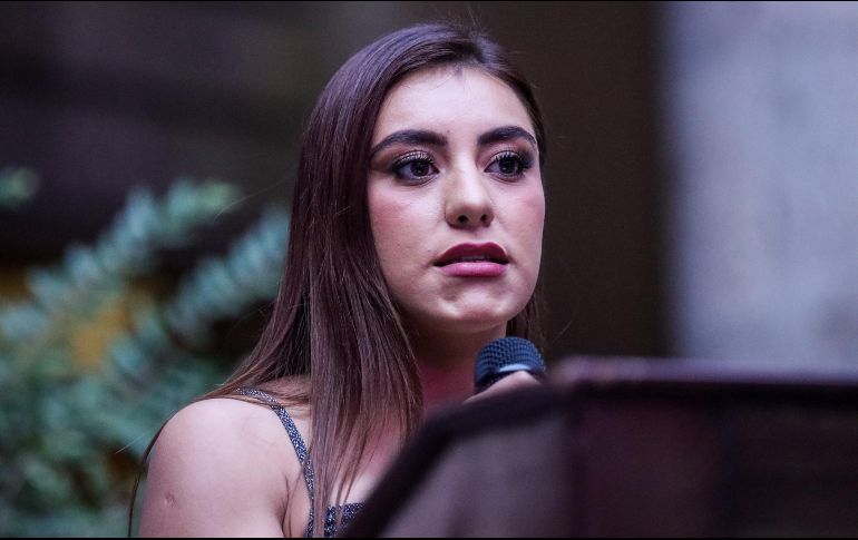 Ahtziri Sandoval recibió el Reconocimiento al Mérito Deportivo de Guadalajara de cara a representar a Jalisco y México en los Juegos Olímpicos de París 2024. EL INFORMADOR/ H. Figueroa.