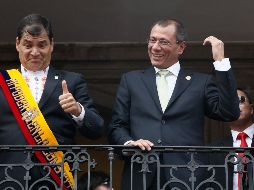 Jorge Glas (D) fue vicepresidente durante el mandato presidencial de Rafael Correa (2007-2017). AFP / ARCHIVO