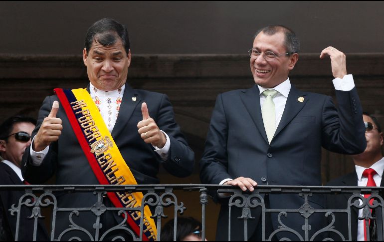 Jorge Glas (D) fue vicepresidente durante el mandato presidencial de Rafael Correa (2007-2017). AFP / ARCHIVO
