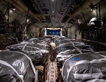 Estados Unidos lanzó provisiones alimentarias sobre la Franja de Gaza como parte de una operación de ayuda humanitaria urgente. EFE/ Fuerza Aérea de los Estados Unidos