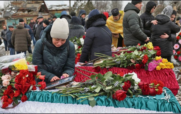 La joven despidió a toda su familia, víctimas de la guerra en Ucrania. AFP