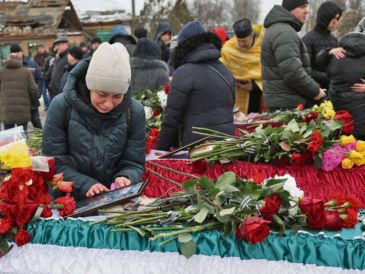 La joven despidió a toda su familia, víctimas de la guerra en Ucrania. AFP