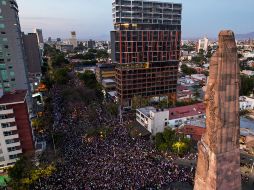 Panorama de la manifestación del 8 de marzo en Guadalajara, en 2023. EL INFORMADOR/Archivo