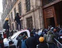 Los hechos ocurrieron durante la conferencia de López Obrador. SUN/ S. Cisneros