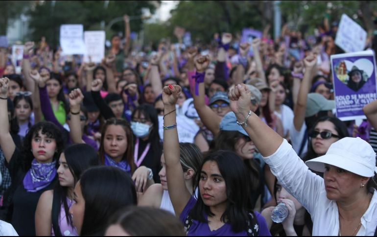 Durante el 8M mexicanas realizan marchas en las que exigen la eliminación de la violencia de género, la desigualdad y la discriminación. EL INFORMADOR/ARCHIVO 