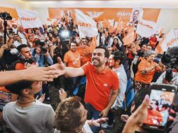 Jorge Álvarez Máynez. El candidato visitó Colima. ESPECIAL