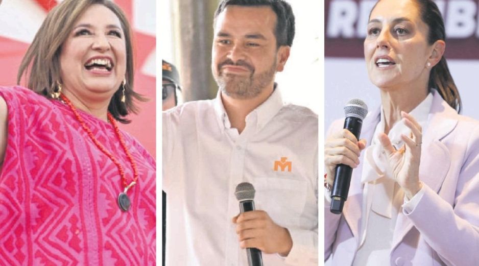 El debate contará con la participación de Claudia Sheinbaum, Xóchitl Gálvez y Jorge Álvarez Máynez. ESPECIAL.