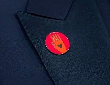 Este pin apareció en varios atuendos de celebridades asistentes a la ceremonia de los Óscar, ¿aabes qué significa?EFE / KYLE GRILLOT