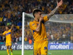 Fernando Gorriarán en festejo de gol. El próximo juego de los Tigres será contra el Columbus Crew. EFE/M. Sierra