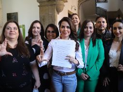 Laura Haro insistió en retar a sus contrincantes en la elección, Pablo Lemus y Claudia Delgadillo, a que se sometan voluntariamente a dichas pruebas. EL INFORMADOR / A. Navarro