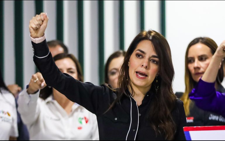 La candidata Laura Haro mencionó en entrevista hace un momento que no había solicitado seguridad al gobierno de Jalisco para su campaña. EL INFORMADOR/ A. Navarro.