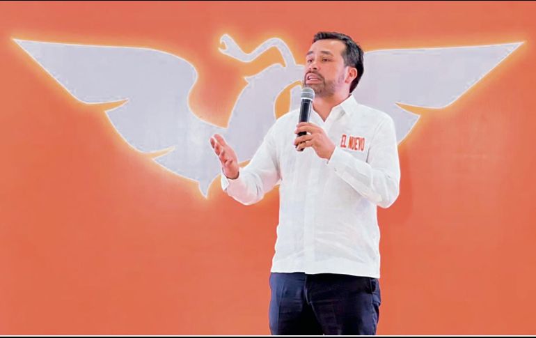 El candidato por MC acusó a otros partidos políticos de aceptar financiamiento del crimen. ESPECIAL