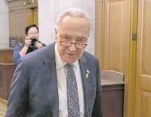 Chuck Schumer. El líder de la mayoría del Senado, demócrata por Nueva York, durante su salida del Capitolio. AFP/M. Ngan