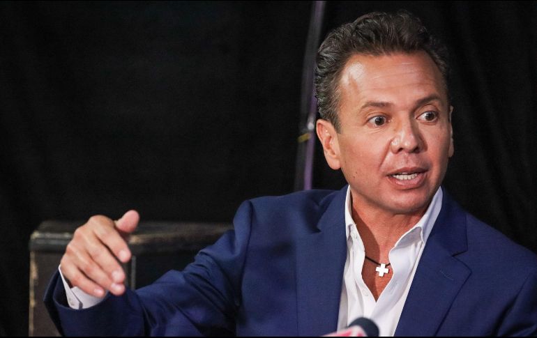 El candidato emecista presumió la entrega de los brazaletes llamados ‘Pulsos de Vida’, en los gobiernos municipales que encabezó en Guadalajara y Zapopan en los últimos nueve años. EL INFORMADOR/ H. Figueroa.