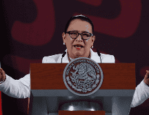 Rosa Icela Rodríguez, secretaria de Seguridad y Protección Ciudadana, anunció en la mañanera un logro significativo, dijo, en la lucha contra el robo de hidrocarburos. EFE / M. Guzmán